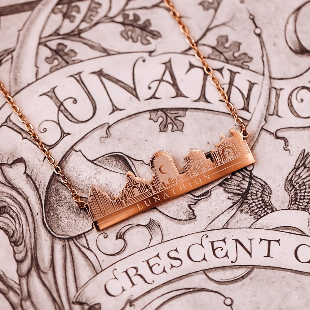 The Bookish Box Crescent City Cityscape Necklace